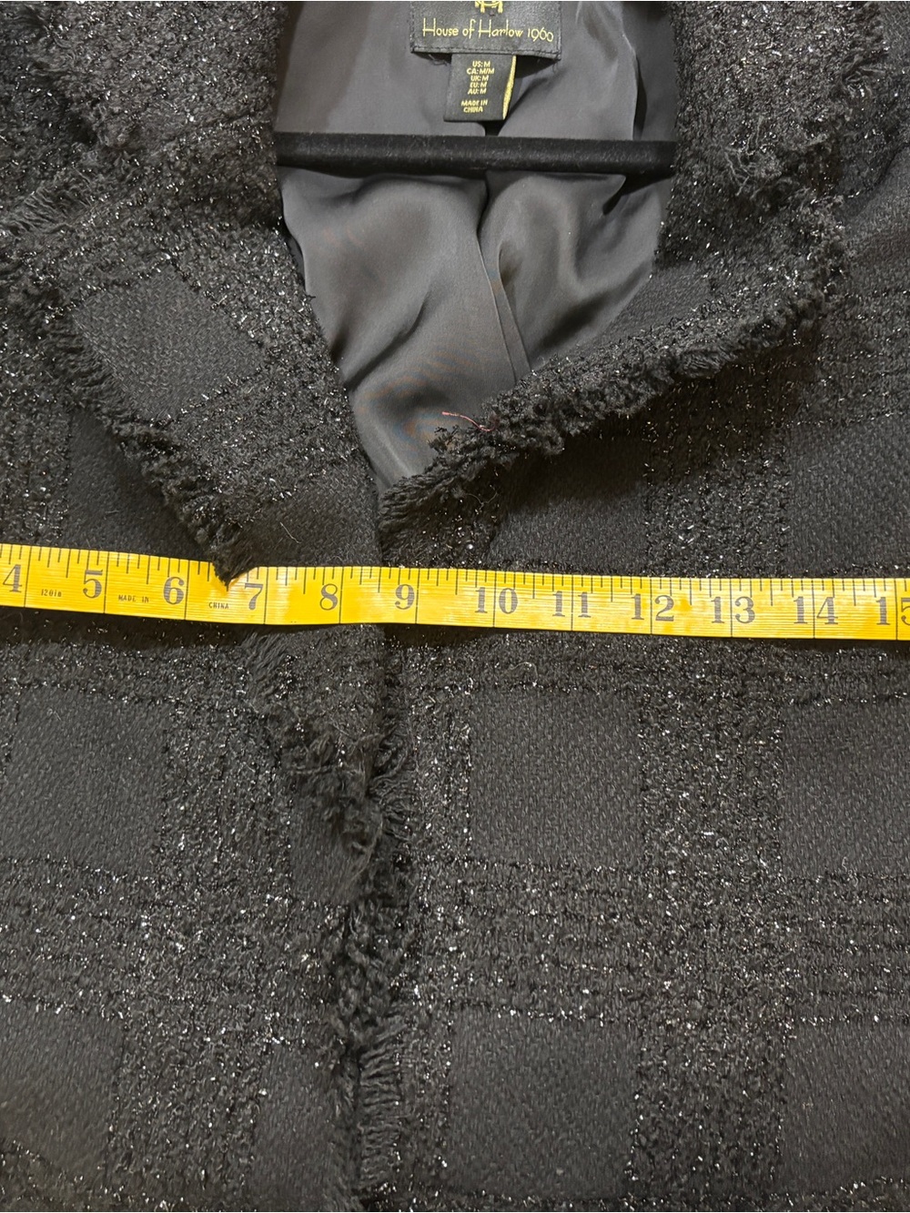 House of Harlow 1960 Black Tweed Jacket and Skort Set. Size Medium - Picture 9 of 10